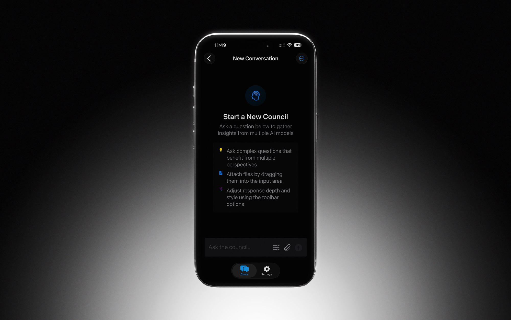 AI Council on iPhone