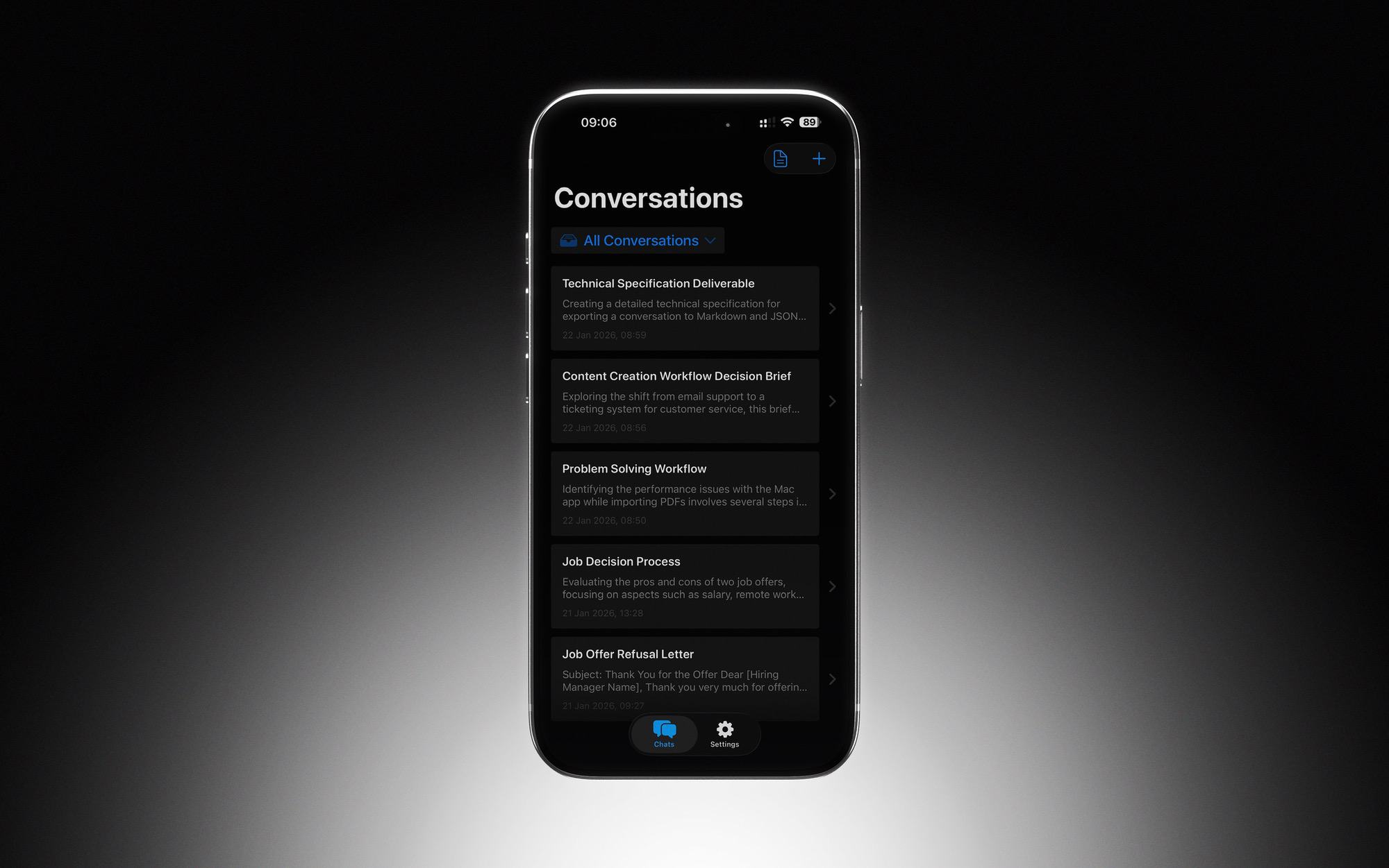 AI Council on iPhone